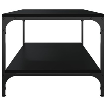 vidaXL Τραπεζάκι Σαλονιού Μαύρο 80x50x40cm Επεξεργασμένο Ξύλο 1 τεμ.
