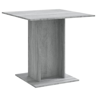 vidaXL Τραπεζαρία Γκρι Sonoma 80x80x75cm από Επεξεργασμένο Ξύλο 1 τεμ.