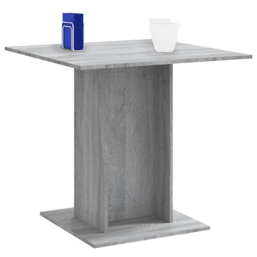 vidaXL Τραπεζαρία Γκρι Sonoma 80x80x75cm από Επεξεργασμένο Ξύλο 1 τεμ.