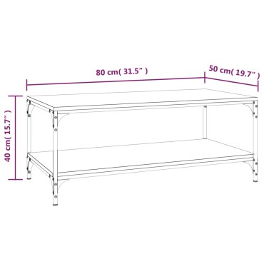 vidaXL Τραπεζάκι Σαλονιού Γκρι Sonoma 80x50x40cmΕπεξεργασμένο Ξύλο 1 τεμ.