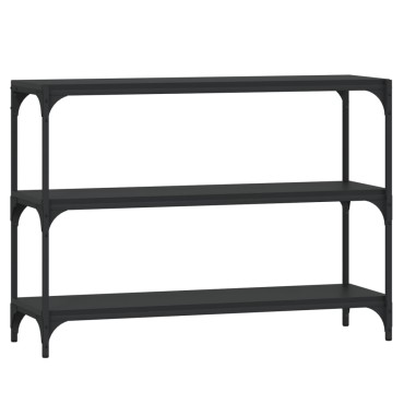 vidaXL Βιβλιοθήκη Μαύρη 100x33x70,5cm Επεξεργασμένο Ξύλο & Ατσάλι 1 τεμ.