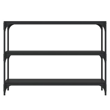 vidaXL Βιβλιοθήκη Μαύρη 100x33x70,5cm Επεξεργασμένο Ξύλο & Ατσάλι 1 τεμ.
