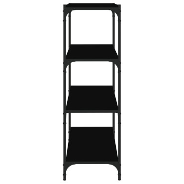 vidaXL Βιβλιοθήκη Μαύρη 60x33x100cm Επεξεργασμένο Ξύλο & Ατσάλι 1 τεμ.