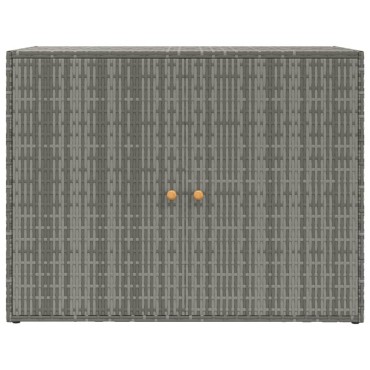 vidaXL Ντουλάπι Αποθήκευσης Κήπου Γκρι 100x55,5x80cm Συνθετικό Ρατάν 1 τεμ.