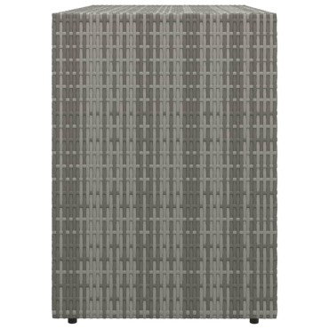 vidaXL Ντουλάπι Αποθήκευσης Κήπου Γκρι 100x55,5x80cm Συνθετικό Ρατάν 1 τεμ.