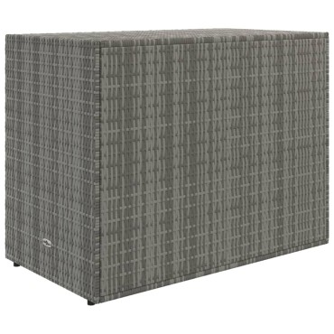 vidaXL Ντουλάπι Αποθήκευσης Κήπου Γκρι 100x55,5x80cm Συνθετικό Ρατάν 1 τεμ.