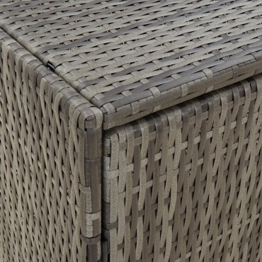 vidaXL Ντουλάπι Αποθήκευσης Κήπου Γκρι 100x55,5x80cm Συνθετικό Ρατάν 1 τεμ.