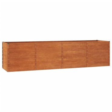 vidaXL Ζαρντινιέρα Σκουριασμένο 320x80x77 εκ. Ατσάλι Σκληρυθέν Αέρα
