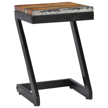 vidaXL Τραπεζάκι Σαλονιού 30x30x50cm Μασίφ Ξύλο Teak και Πολυρητίνη 1 τεμ.