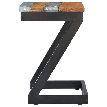 vidaXL Τραπεζάκι Σαλονιού 30x30x50cm Μασίφ Ξύλο Teak και Πολυρητίνη 1 τεμ.