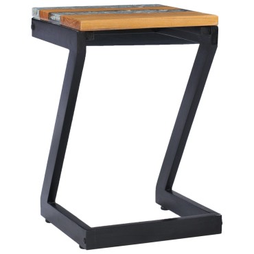 vidaXL Τραπεζάκι Σαλονιού 30x30x50cm Μασίφ Ξύλο Teak και Πολυρητίνη 1 τεμ.