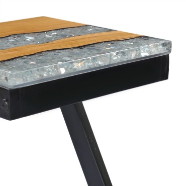 vidaXL Τραπεζάκι Σαλονιού 30x30x50cm Μασίφ Ξύλο Teak και Πολυρητίνη 1 τεμ.