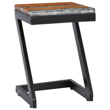vidaXL Τραπεζάκι Σαλονιού 30x30x50cm Μασίφ Ξύλο Teak και Πολυρητίνη 1 τεμ.