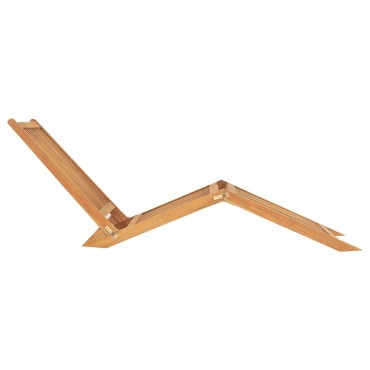 vidaXL Ξαπλώστρα από Μασίφ Ξύλο Teak 60x160x57cm 1 τεμ.