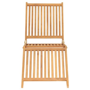 vidaXL Ξαπλώστρα από Μασίφ Ξύλο Teak 60x160x57cm 1 τεμ.