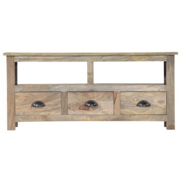 vidaXL Έπιπλο Τηλεόρασης 110x30x50cm από Μασίφ Ξύλο Μάνγκο