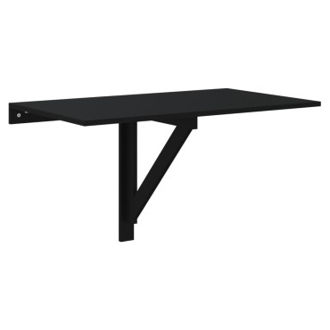 vidaXL Τραπέζι Τοίχου Πτυσσόμενο Μαύρο 100x60x56cm Επεξεργ. Ξύλο 1 τεμ.