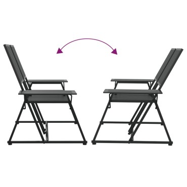 vidaXL Παγκάκι Κήπου Διθέσιο Μαύρο από Ατσάλι 165x75x93cm 1 τεμ.