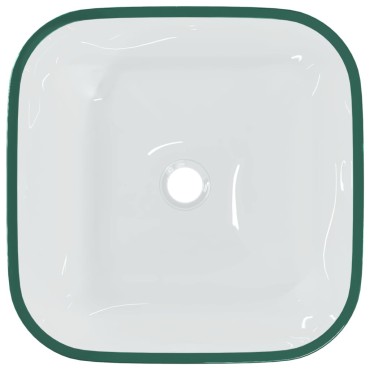 vidaXL Νιπτήρας Διάφανος 42 x 42 x 14 εκ. Γυάλινος