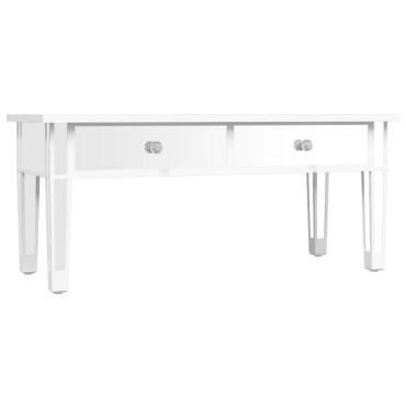 vidaXL Τραπεζάκι Σαλονιού Καθρέφτης 106x45x45cm Επεξ. Ξύλο & Γυαλί 1 τεμ.