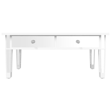 vidaXL Τραπεζάκι Σαλονιού Καθρέφτης 106x45x45cm Επεξ. Ξύλο & Γυαλί 1 τεμ.