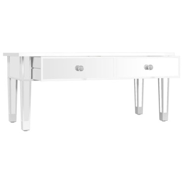 vidaXL Τραπεζάκι Σαλονιού Καθρέφτης 106x45x45cm Επεξ. Ξύλο & Γυαλί 1 τεμ.