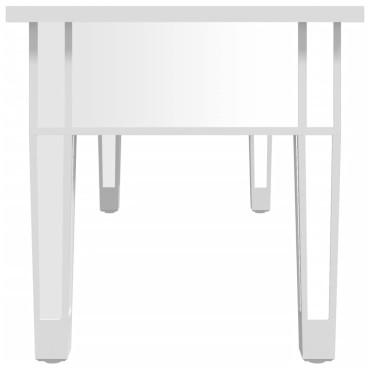 vidaXL Τραπεζάκι Σαλονιού Καθρέφτης 106x45x45cm Επεξ. Ξύλο & Γυαλί 1 τεμ.