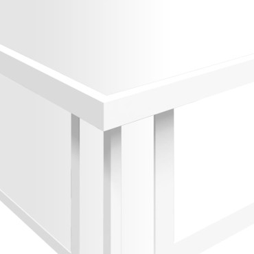 vidaXL Τραπεζάκι Σαλονιού Καθρέφτης 106x45x45cm Επεξ. Ξύλο & Γυαλί 1 τεμ.