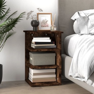 vidaXL Βοηθητικό Ντουλάπι Καπνιστή Δρυς 35x35x55cm Επεξεργασμένο Ξύλο 1 τεμ.