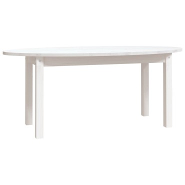 vidaXL Τραπεζάκι Σαλονιού Λευκό 110x55x45cm από Μασίφ Ξύλο Πεύκου 1 τεμ.