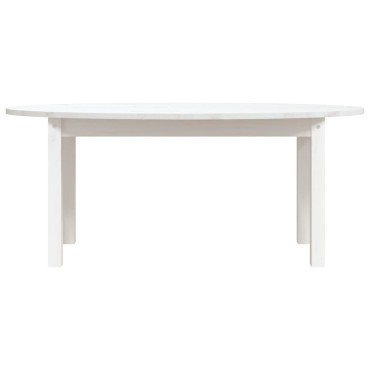 vidaXL Τραπεζάκι Σαλονιού Λευκό 110x55x45cm από Μασίφ Ξύλο Πεύκου 1 τεμ.