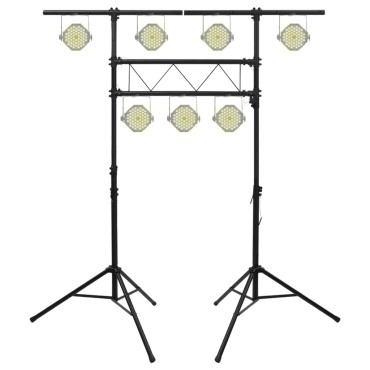 vidaXL Βάση Φωτισμού Μαύρη 238 x 115 x (180-300) εκ. Ατσάλινη