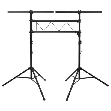 vidaXL Βάση Φωτισμού Μαύρη 238 x 115 x (180-300) εκ. Ατσάλινη