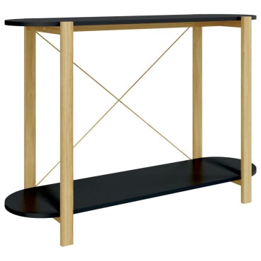 vidaXL Τραπέζι Κονσόλα Μαύρο 110x38x75cm Επεξεργασμένο Ξύλο 1 τεμ.