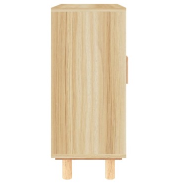 vidaXL Ντουλάπι Καφέ 60x30x70cm από Μασίφ Πεύκο & Φυσικό Ρατάν 1 τεμ.