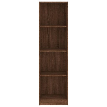 vidaXL Βιβλιοθήκη με 4 Ράφια Καφέ Δρυς 40x24x143cm Επεξεργ. Ξύλο 1 τεμ.