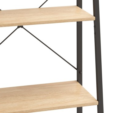 vidaXL Ραφιέρα 5 Επιπέδων Ανοιχτό Καφέ & Μαύρο 56x35x174cm 1 τεμ.