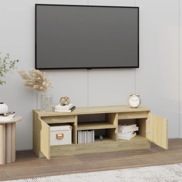 vidaXL Έπιπλο Τηλεόρασης με Πόρτα Sonoma Δρυς 102x30x36cm