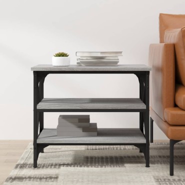 vidaXL Βοηθητικό Τραπέζι Γκρι Sonoma 55x38x45cm Επεξεργασμένο Ξύλο