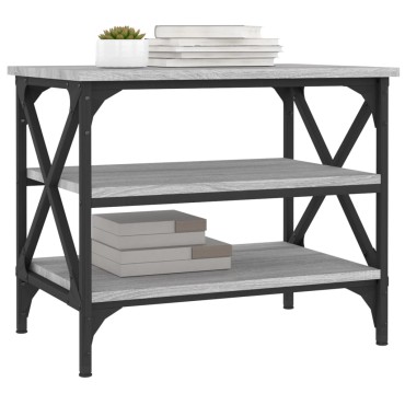 vidaXL Βοηθητικό Τραπέζι Γκρι Sonoma 55x38x45cm Επεξεργασμένο Ξύλο