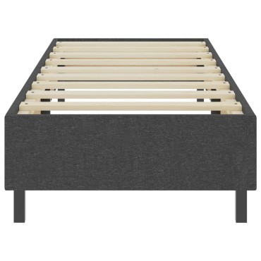 vidaXL Κρεβάτι Boxspring Σκούρο Γκρι 80 x 200 εκ. Υφασμάτινο