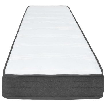vidaXL Κρεβάτι Boxspring Σκούρο Γκρι 80 x 200 εκ. Υφασμάτινο