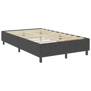 vidaXL Κρεβάτι Boxspring Σκούρο Γκρι 120 x 200 εκ. Υφασμάτινο