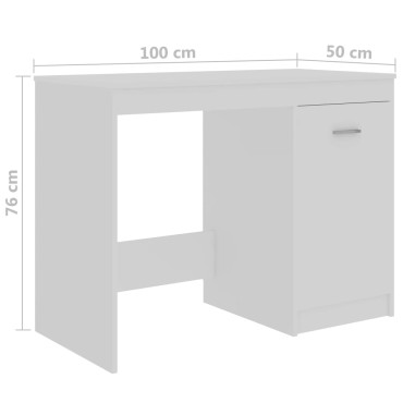 vidaXL Γραφείο Λευκό 140x50x76cm από Μοριοσανίδα 1 τεμ.