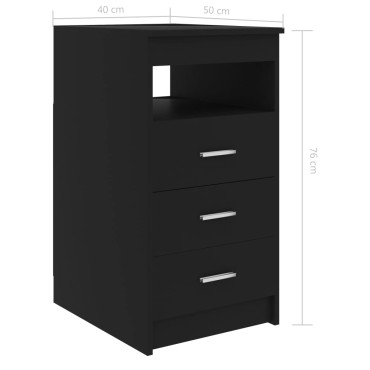 vidaXL Γραφείο Μαύρο 140x50x76cm από Επεξ. Ξύλο 1 τεμ.