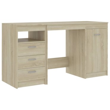 vidaXL Γραφείο Χρώμα Sonoma Δρυς 140x50x76cm από Επεξ. Ξύλο 1 τεμ.
