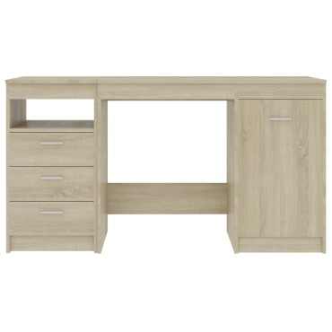 vidaXL Γραφείο Χρώμα Sonoma Δρυς 140x50x76cm από Επεξ. Ξύλο 1 τεμ.