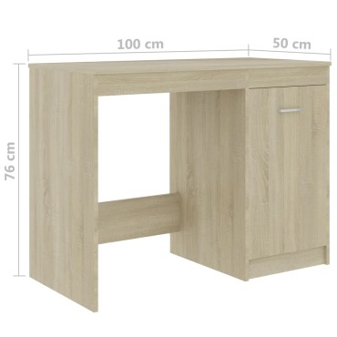 vidaXL Γραφείο Χρώμα Sonoma Δρυς 140x50x76cm από Επεξ. Ξύλο 1 τεμ.