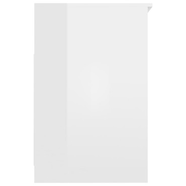 vidaXL Γραφείο Γυαλιστερό Λευκό 140x50x76cm από Επεξ. Ξύλο 1 τεμ.