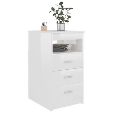 vidaXL Γραφείο Γυαλιστερό Λευκό 140x50x76cm από Επεξ. Ξύλο 1 τεμ.
